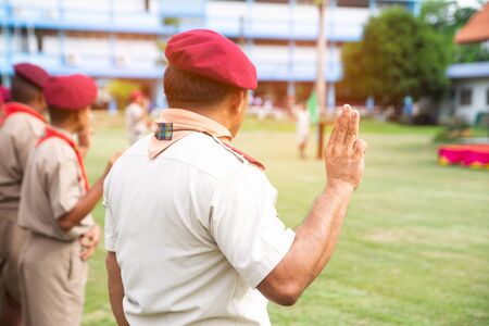 Back of Scout Master show respect