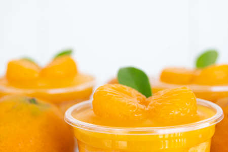 Fresh orange cup cake with look tastyの写真素材