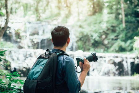 Professional photographers capture the beauty of natureの写真素材