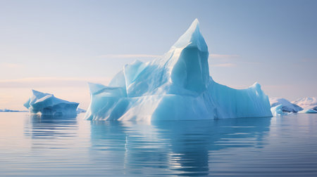 Icebergs' Unique Shapes: Showcasing the artistic forms of rare icebergsの素材