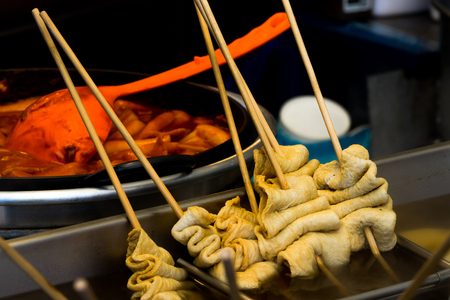 odeng fish cake korean street foodの写真素材