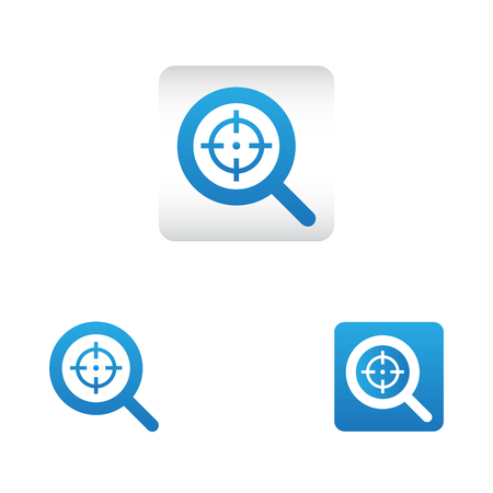search icon with target symbol. search web icon vector icon in various styleのイラスト素材