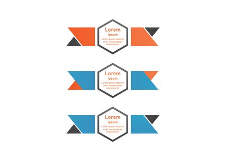 colorful hexagonal vector banner design template, mltipurpose template for website banner and ilustrationのイラスト素材