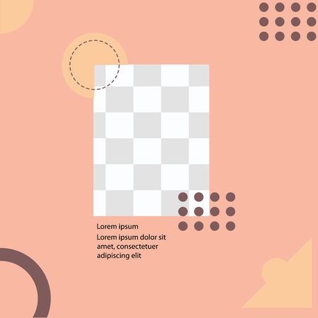 trendy social media post template. vector banner layout design.のイラスト素材