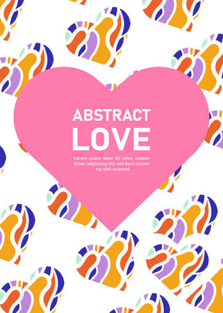abstract love background. design material. cover page, poster, banner, design templateのイラスト素材