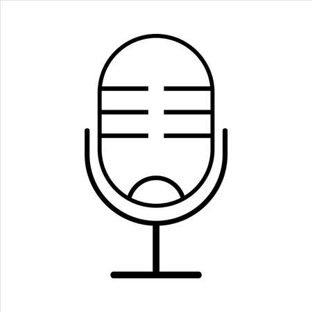 microphone icon vector. outline style iconのイラスト素材