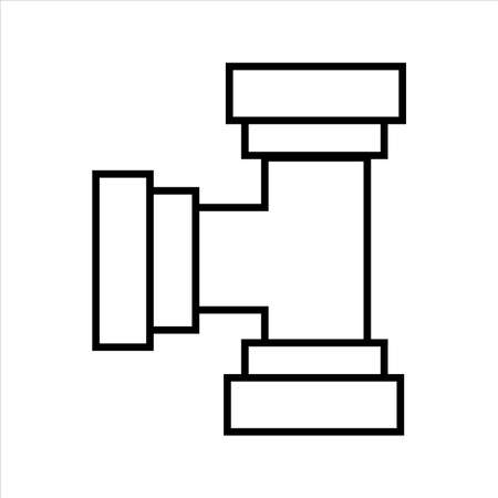 pipe icon vector. outline style iconのイラスト素材