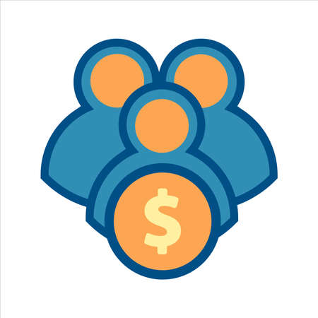 user icon vector. user with money icon .flat design style icon vector concept