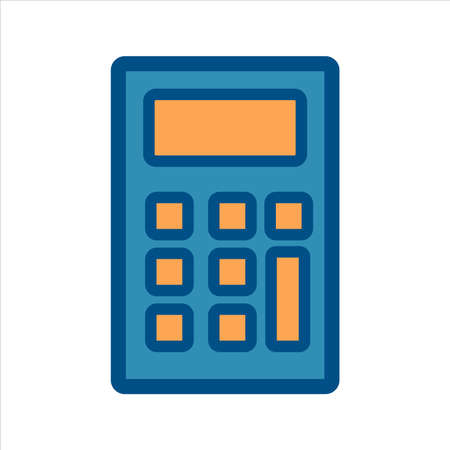 calculator icon vector. flat design style icon vector conceptのイラスト素材