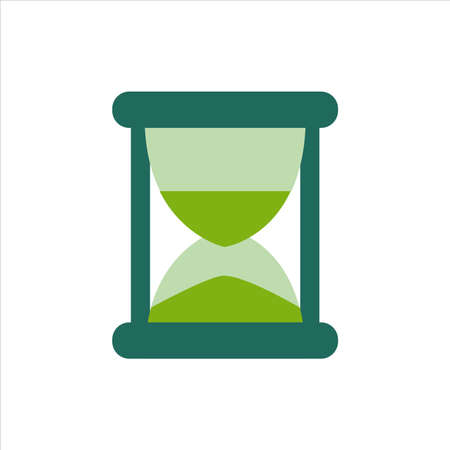flat design sandglass icon. time vector conceptのイラスト素材