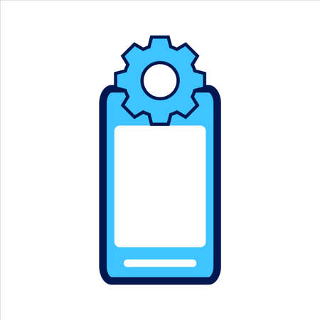 setting icon. setting with smartphone symbol. Vector illustration, vector icon concept.のイラスト素材