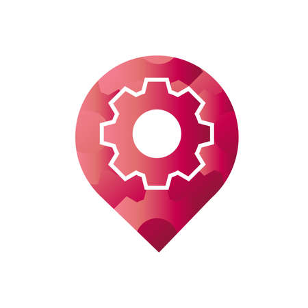 location icon. location setting concept . Vector illustration, gradient style vector icon .のイラスト素材