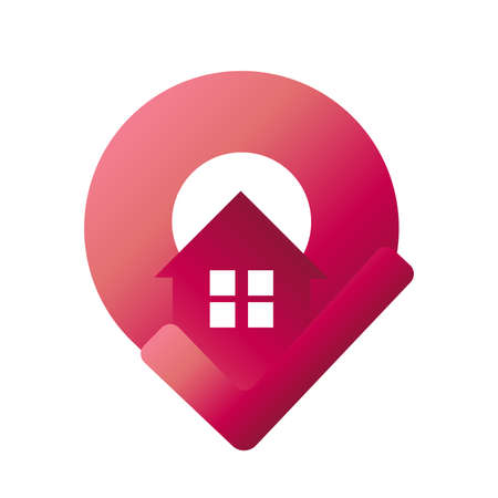 location icon. location setting concept . Vector illustration, gradient style vector icon .のイラスト素材