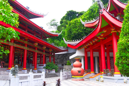 Semarang, Indonesia - January 21, 2021: Sampokong also known as Gedung Batu Temple, is the oldest Chinese temple semarang city, central java, indonesiaのeditorial素材