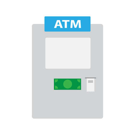 atm, teller machine ilustration design. atm, teller machine icon. ready use vector.のイラスト素材