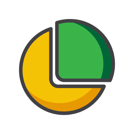 pie diagram icon. pie diagram illustration. Flat vector icon. can use for, icon design element,ui, web, mobile app.のイラスト素材