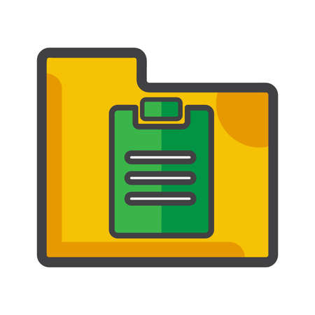 folder with task icon. folder illustration. Flat vector icon. can use for, icon design element,ui, web, app.のイラスト素材