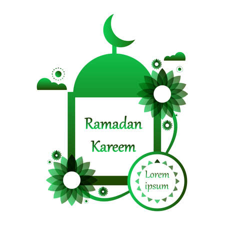 ramadan illustration. islamic illustration. background template, design element conceptのイラスト素材