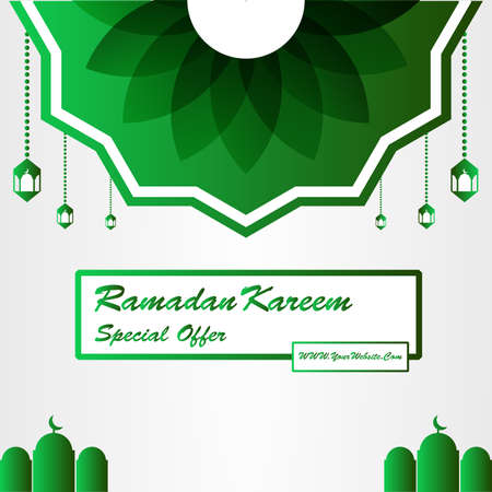 ramadan vector illustration. islamic illustration. perfect background template, banner design, social media postのイラスト素材