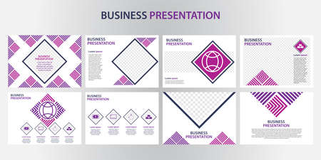 business presentation design template. perfect for brochures, marketing promotion, infographicsのイラスト素材