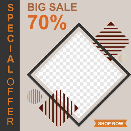 social media post template.  promotion design template Perfect for design projects, background, social media postのイラスト素材