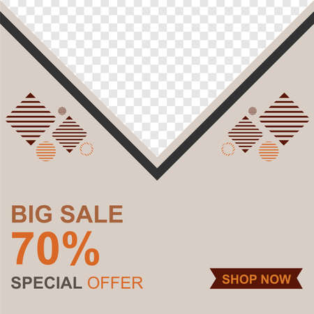 social media post template.  promotion design template Perfect for design projects, background, social media postのイラスト素材