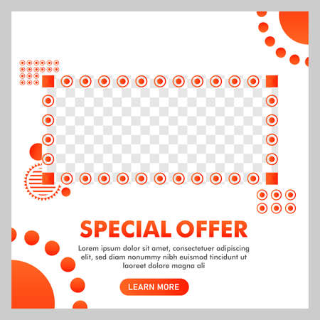 social media post design. ready use vector design template.のイラスト素材