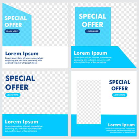 social media post design. promotion banner. ready use  vector design template.のイラスト素材