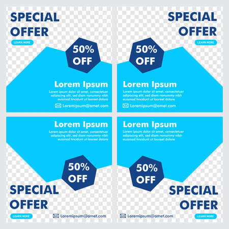 social media post design. promotion banner. ready use  vector design template.のイラスト素材