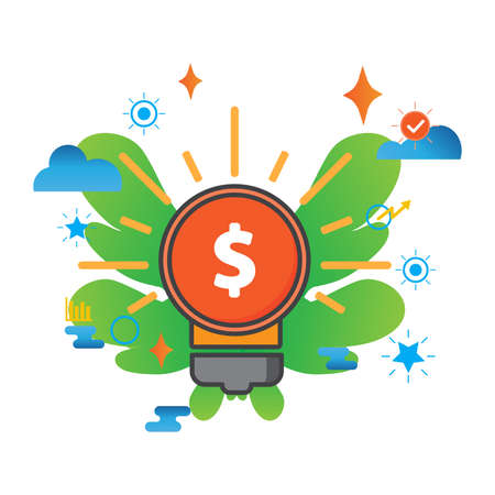 money illustration. Flat vector icon. can use for, icon design element,ui, web, app.のイラスト素材