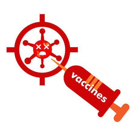 vaccine illustration design. pandemic virus vaccine . virus warning illustration design editable vectorのイラスト素材
