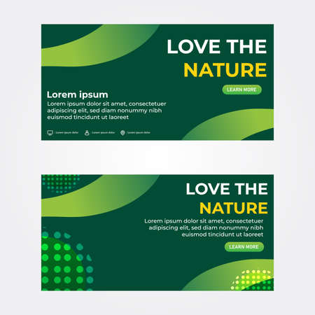 love the nature banner template. promotion banner designのイラスト素材