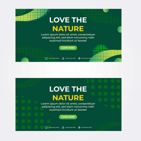 love the nature banner template. promotion banner designのイラスト素材