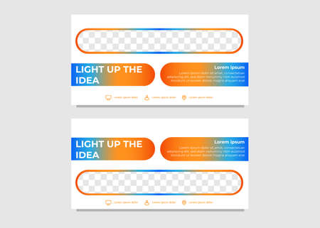 light up the idea web banner design templateのイラスト素材
