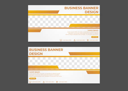 simple modern gradient business banner design templateのイラスト素材