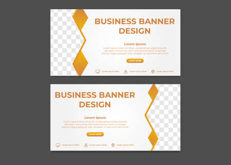 simple modern gradient business banner design templateのイラスト素材
