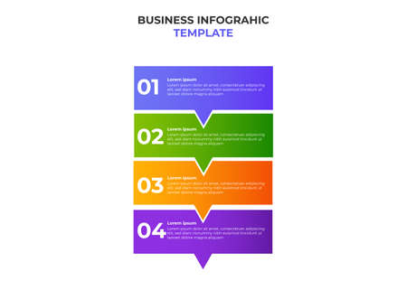 simple modern gradient business infographic design template.のイラスト素材
