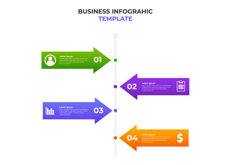 simple modern gradient business infographic design template.のイラスト素材