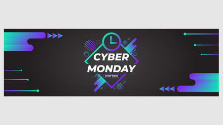 bright gradient cyber monday sale promotion banner designのイラスト素材