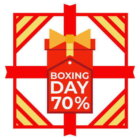 boxing day sale promotion social media post design templateのイラスト素材
