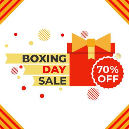 boxing day sale promotion social media post design templateのイラスト素材