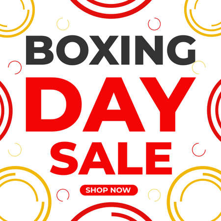 boxing day sale promotion social media post design templateのイラスト素材