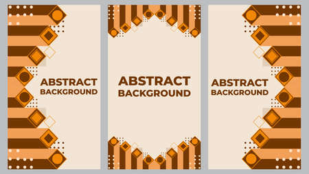abstract geometric social media stories collection template designのイラスト素材