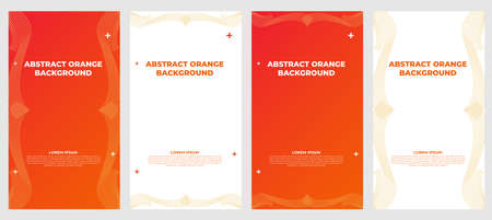 abstract orange gradient social media stories template collection designのイラスト素材