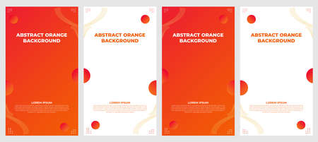 abstract orange gradient social media stories template collection design