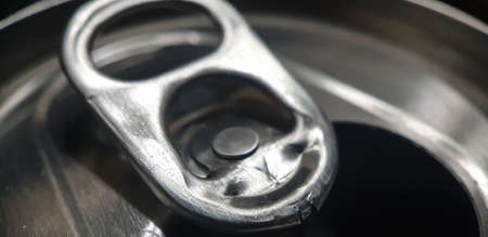 detail of soft drink metal ring openerの写真素材