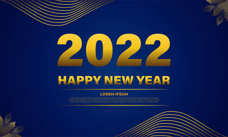 blue and gold new year celebration background templateのイラスト素材