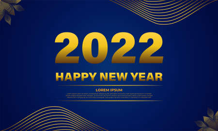 blue and gold new year celebration background templateのイラスト素材