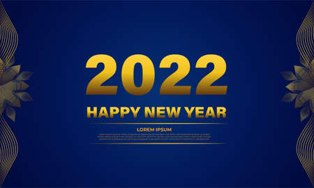 blue and gold new year celebration background templateのイラスト素材