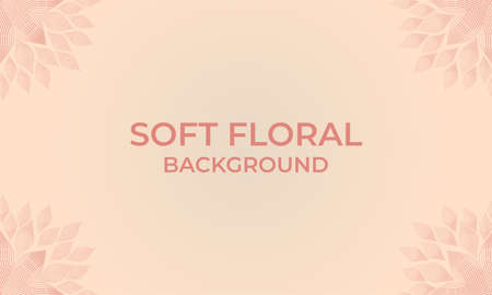soft color line floral ornament shape background designのイラスト素材